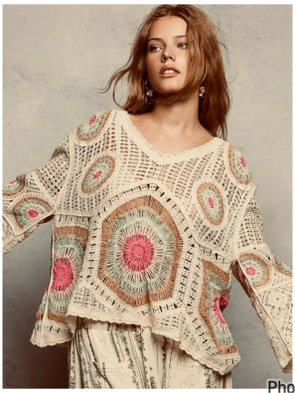 Zara Boho Crochet Top L NWOT